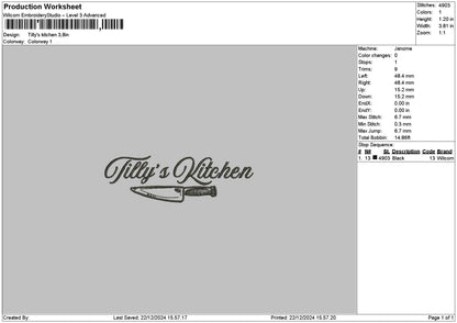 Tillystext Embroidery File 6 sizes