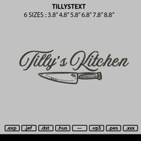 Tillystext Embroidery File 6 sizes