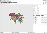 Timmy Turner & Cosmo Embroidery File 4 size