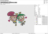 Timmy Turner & Cosmo Embroidery File 4 size