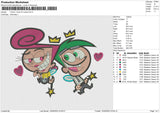 Timmy Turner & Cosmo Embroidery File 4 size