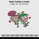 Timmy Turner & Cosmo Embroidery File 4 size