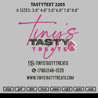 Tinytext Embroidery File 6 sizes