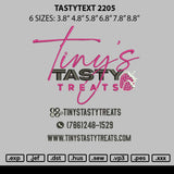 Tinytext Embroidery File 6 sizes