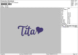 Titatext Embroidery File 6 sizes