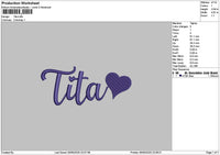 Titatext Embroidery File 6 sizes