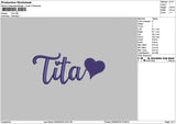 Titatext Embroidery File 6 sizes