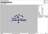 Titstext 01 Embroidery File 6 sizes