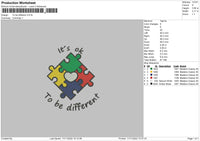 To Be Different Embroidery File 6 sizes