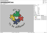 To Be Different Embroidery File 6 sizes