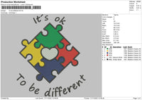 To Be Different Embroidery File 6 sizes