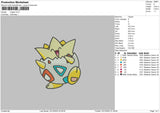 Togepi Embroidery File 6 sizes