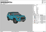 Blue Car Embroidery File 6 sizes
