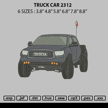 Truck Car 2312 Embroidery File 6 sizes