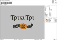 Pumpkintext 1510 Embroidery File 6 sizes