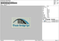 Tradetext Embroidery File 6 sizes