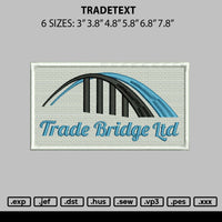 Tradetext Embroidery File 6 sizes