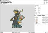TRAFALGAR LAW Embroidery Machine Design File
