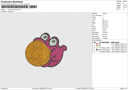 Treasuren Planet Embroidery File 4 Sizes