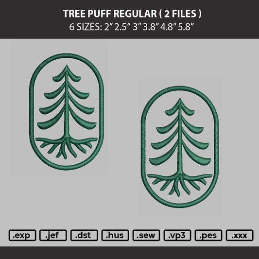 Tree Puff Regular Embroidery Machine Design 2 Files