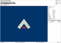 Triangle logo embroidery