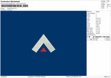 Triangle logo embroidery