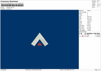 Triangle logo embroidery