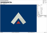 Triangle logo embroidery