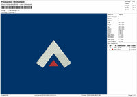 Triangle logo embroidery
