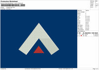 Triangle logo embroidery