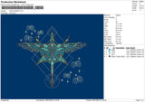 Tribal Butterfly Embroidery File 6 sizes