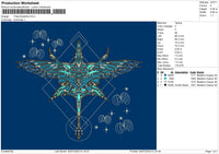 Tribal Butterfly Embroidery File 6 sizes