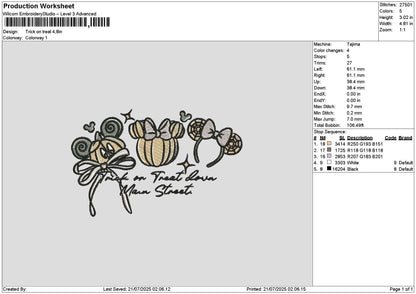 Mickeypumpkin 001 Embroidery File 6 sizes