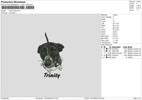 Dog 1412b Embroidery File 6 sizes