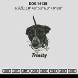 Dog 1412b Embroidery File 6 sizes