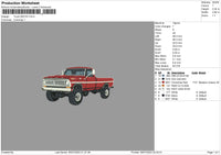 Truck 0506 Embroidery File 6 sizes