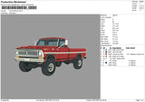 Truck 0506 Embroidery File 6 sizes