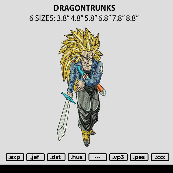 Dragontrunks 0512 Embroidery File 6 sizes