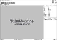 Tuftstext Embroidery File 6 sizes