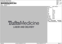 Tuftstext Embroidery File 6 sizes