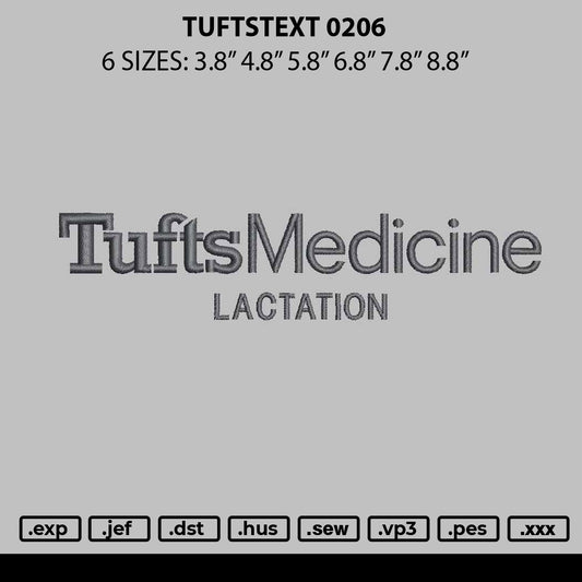 Tuftstext 0206 Embroidery File 6 sizes
