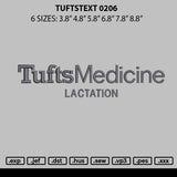 Tuftstext 0206 Embroidery File 6 sizes