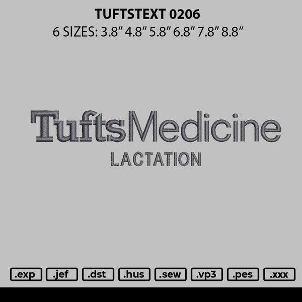 Tuftstext 0206 Embroidery File 6 sizes