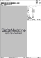 Tuftstext Embroidery File 6 sizes