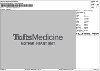 Tuftstext Embroidery File 6 sizes