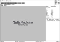 Tuftstext 1607 Embroidery File 6 sizes