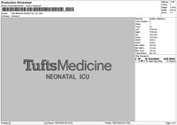 Tuftstext 1607 Embroidery File 6 sizes