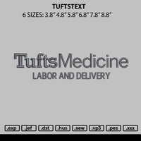 Tuftstext Embroidery File 6 sizes