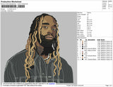 Ty Dolla Embroidery File 4 size