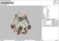 Tigerghost Embroidery File 6 sizes
